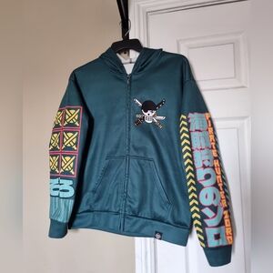 Anime Ape One Piece Zoro Full Zip Up Hoodie Size M Streetware